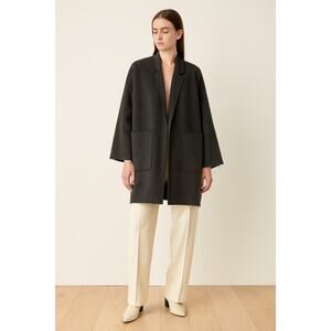 Helmut Lang Oversized Cocoon Cardigan Coat Blazer Wool Cashmere Charcoal Gray S